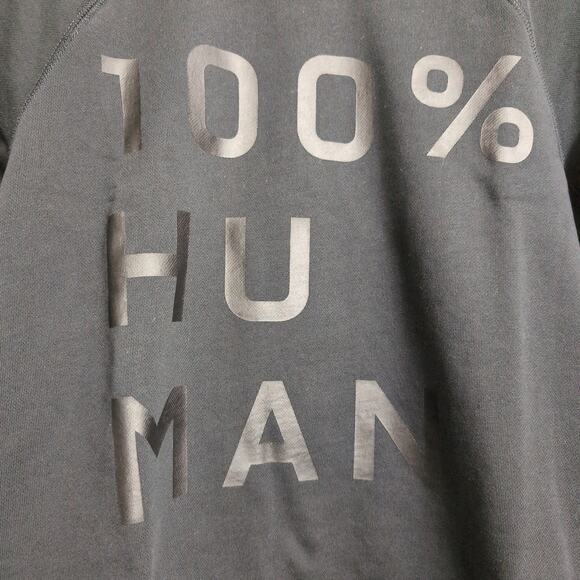 Everlane French Terry 100% Human Spellout Sweatshirt Crewneck Unisex Black S New - Picture 2 of 6